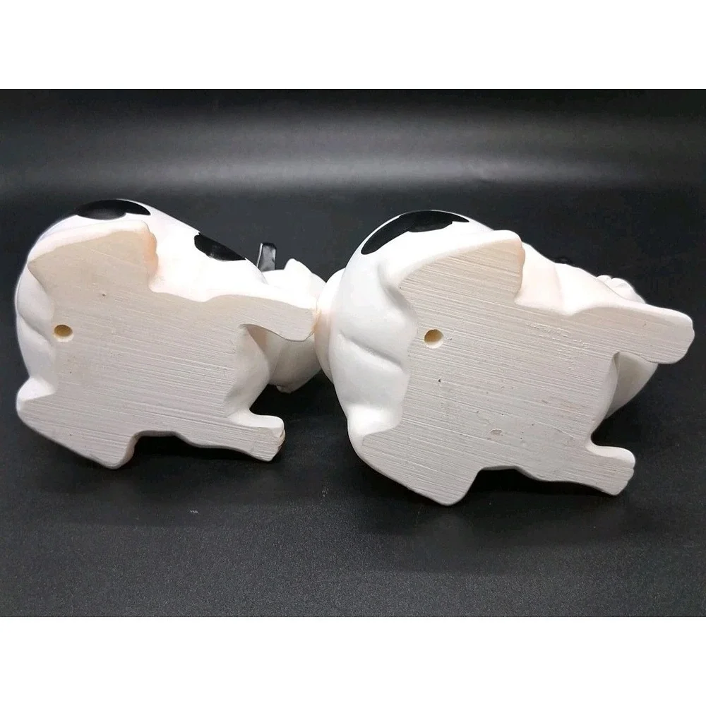 (2) Cat Planters Ceramic Stoneware Garden Kitten Succulent Plant Container